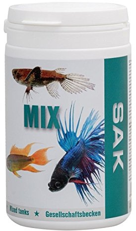 SAK Mix Granulat Größe 2 Fischfutter Salmler Barben Lebendgebärende Labyrinthfische Welse 300 ml Dose