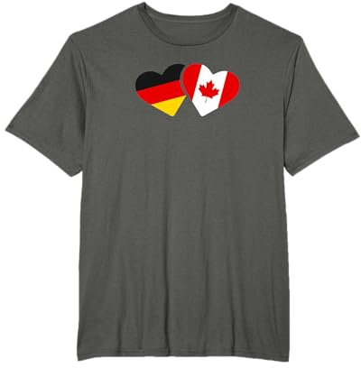 Deutschland Kanada T Shirt Liebe Herz Freunde Geschenk T-Shirt