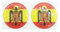 Durabol Pegatina de Resina Bandera España con Escudo Aguila España 33mm 2 Uds