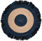 DNR Chindi-Jute-Teppich, indisch, Naturfaser, rund, 120 x 120 cm, Blau