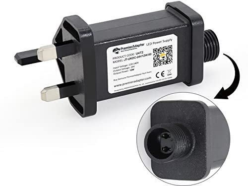 24V 12W LED Power Supply, String Lights Indoor-Outdoor Power Adapter for CZJUTAI JT-DC24V12W /9W /7.2W /6W /4.5W /3.6W /1.35W IP20 Christmas Lighting [U4T2]
