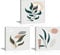 Piy Painting Fotoleinwand Und Kunstdrucke Grünes Blatt Botanisch Bilder Keilrahmen Grau Leinwand Bilder Abstrakte Geometrie Mit Rahmen Fertig Zum Aufhängen Home Deko Für Büro Flur Wand 30x30CM 3er-Set