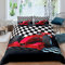 Loussiesd Jungen Auto Bettwäsche Set Geometrische Formel Rennwagen Bettwäsche 155x220cm Kinder Jungs Extremsport Bettbezug Set für Bett Jugendliche Jugend Mann Bettwäsche-Set Formel Auto Drucken, 2St