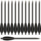 HUNTSPM 6,3Aluminium Pistole Armbrust Bolzen Pfeile mit Stahlspitzen Jagdpfeile,Mini Armbrustbolzen Armbrustpfeile für 50-80lbs Pistolenarmbrust Präzisionsziel,Üben im Freien,kleine Jagd (12Schwarz)