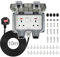Waterproof Outdoor Sockets with 10 meters Extension Cord, Weatherproof Outdoor Double Plug Sockets, Exterior Wall Garden 2 Gang Storm Switched Socket Outside Power Socket