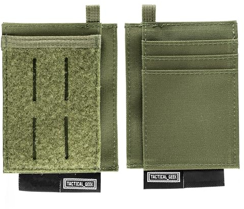 TACTICAL GEEK EXT5 Geldbörse Herren Klein Nylon Handflächengröße Pocket Organizer Dünne Geldbeutel Klein, 6 Karten-Fach, Ausweis-Fach, Scheinfach, Kleingeldfach, Grün