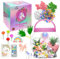 Terrarium Kit Einhorn für Kinder | DIY Bastelset Spielzeug Set mit Nachtlicht Lampe | Junge und Mädchen Geschenke 3 4 5 6 7 8+ Jahre Basteln Kreativ Deko