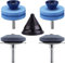 IRmm 4 Pack Lawn Mower Blade Sharpener, Lawnmower Blade Sharpener for Drill with Blade Balancer, Mower Blade Sharpener for Any Power Hand Drill