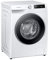 Samsung Waschmaschine, 8 kg, 1400 U/min, Ecobubble, Simple Control, WiFi SmartControl, SuperSpeed 59 Min, Weiß/Schwarz, WW81T604ALEAS2