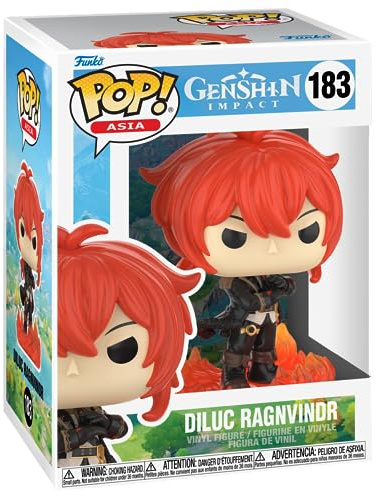 Funko Pop! Games: Genshin Impact - Diluc Ragnvindr - Pop! Asia - Vinyl-Sammelfigur - Geschenkidee - Offizielle Handelswaren - Spielzeug Für Kinder und Erwachsene - Games Fans