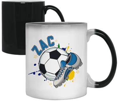 Personalised Footballer Mug Gift, Best Football Player Gift, Football Game Gift, Colour Changing, Magic Cup/Mug.