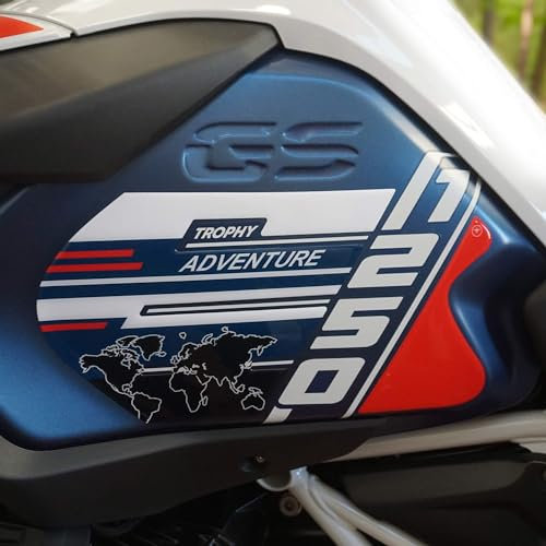 labelbike - Adesivi in Resina Gel 3D Protezioni Laterali moto compatibili con BMW R 1250 GS ADV Trophy