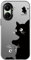 YUXING Funda para Xiaomi Redmi 13C / Poco C65, Carcasa Antichoque Ultrafina con Diseño Patrón de Graffiti de Animales, Bumper Slim Case Cover, Cat