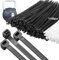 Armpow 1100PCS 200mm x 4.8mm Zip Ties 36KGS Tensile Strength,Black 1000PCS+White 100PCS, Heavy Duty UV Resistant Cable Ties with Self-Locking Nylon Tie Wraps for Indoor Outdoor
