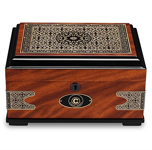 Zigarrenkisten, Humidore, Zigarren-Humidor-Schrank, Luxus-Zigarrenkiste Aus Zedernholz, Großes Fassungsvermögen, Doppelschichtige-Feuchtigkeitsbox, Zigarrenschrank-Humidor, Authentische Spanische Zede