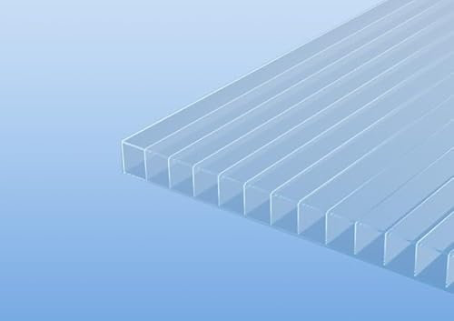 Polycarbonat Hohlkammerplatten Doppelstegplatten 10 mm - glaklar und opal-weiß ab 12,90 Euro/m² (glasklar, 3000 x 2100)