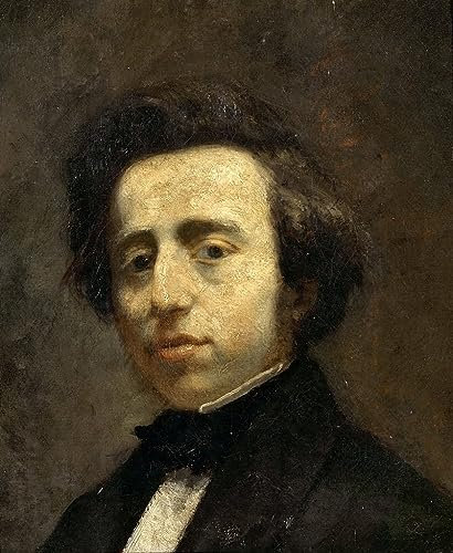MHFFDYIV Berühmte Gemälde Malerei Wandkunst Moderne Drucke Porträt von Frédéric Chopin von einem berühmten Künstler Abstrakte Drucke für Heimtextilien 60x90cm