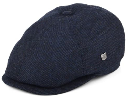 Failsworth Men's Hudson Flat Cap Mix Blue 57