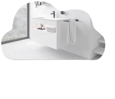 Dekorative Spiegel zum Selbermachen von atemberaubenden Fotowänden und Uhren mit silberfarbenen Wolken-Wandaufklebern