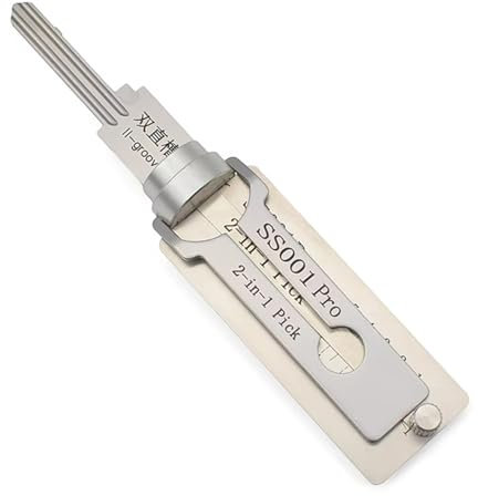 Miaoyak SS001 Dietrich-Werkzeug, 2-in-1-Decoder für II-Rillen-Türschloss