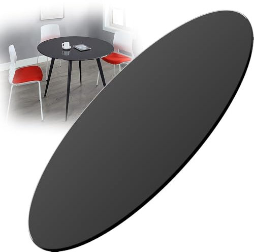 ZYXQQJ Tischplatte Aus Gehärtetem Glas 45 50 60 65 70 80cm Runde Glasplatte Glastisch Tisch Glasscheibe Für Couchtisch, Esstisch(56cm/22in)