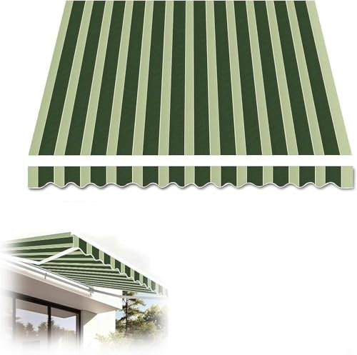 Tenda da sole per esterni, impermeabile, colore verde, 3 x 2 m