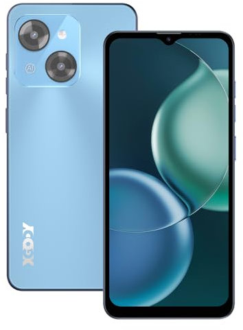 Xgody Mate 70 Téléphone Portable Pas Cher Android 14 12Go(4+8)+128Go/1To Smartphone, 6.52 HD+, 24MP+8MP, 5500mAh Telephone, 4G Dual SIM Smartphone Débloqué, Face ID/GPS/OTG/WiFi 5G (Bleu)