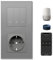 BSEED Enchufe y Smart Interruptor Empotrado de Cristal 3 Gang 1 vía, Interruptor de Botón WiFi Compatible con Alexa/Google Home, Interruptor Funciona con APP Smart Life/Tuya, Gris