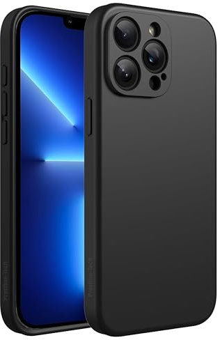 Liquid Silicone Case Designed for iPhone 13 Pro Max Case, Ultra Slim Shockproof Protective Phone Case with Soft Microfiber Lining, 6.7'', Black