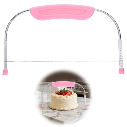 Tortenschneider Tortenbodenschneider Edelstahl 28x16cm, Höhenverstellbare Tortensäge, Präziser Tortenteiler und Kuchenschneider, Praktischer Kuchenteiler Tortenboden Schneidehilfe für Chiffon-Kuchen
