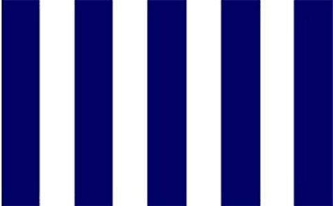 Bandera de rayas blancas y azul marino de 5 x 3 pies, 100% poliéster con manga. FlagSuperstore