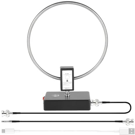 Koolenry 10KHz-159MHz GA800 Active Loop Antenna HF Shortwave Radio for Indoor Outdoor Ham Radio SW MW SSB