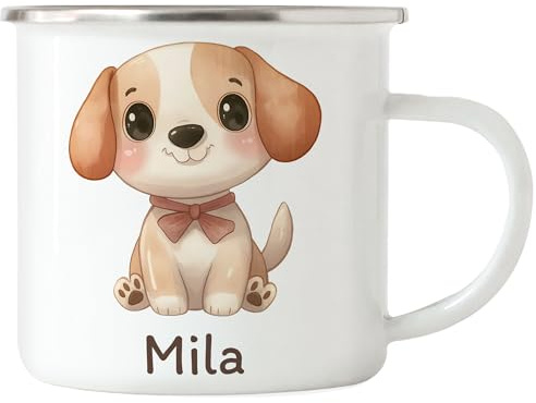 Kiddle-Design Kindertasse mit Namen Personalisiert, Personalisierte Tasse Kinder mit Elefant, Namenstasse Elefanttasse, Kinderbecher als Geschenk zur Geburt, Taufe Weihnachten - Tasse Weiß
