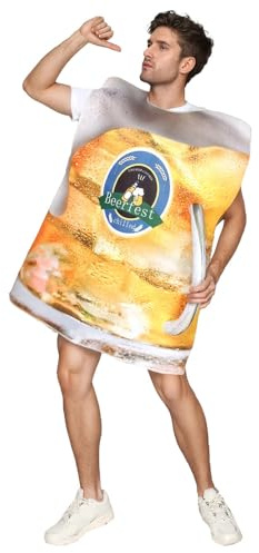 EraSpooky Costume da uomo in costume divertente per adulti oktoberfest Stein Ale Mug Outfits