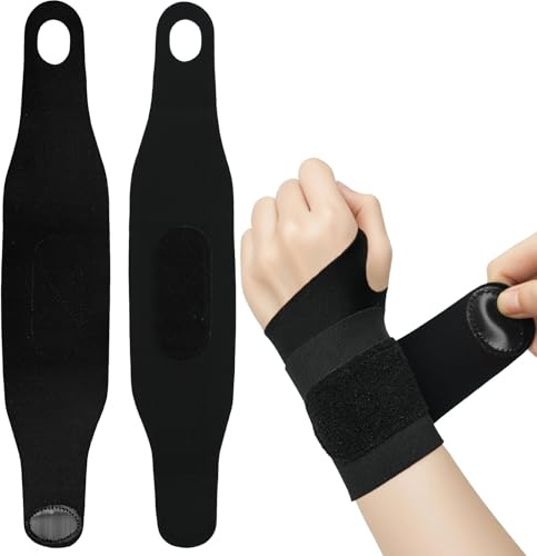 XIANGLONGY Attelles de Poignet 2 Pièces Noires, Maintien Réglable