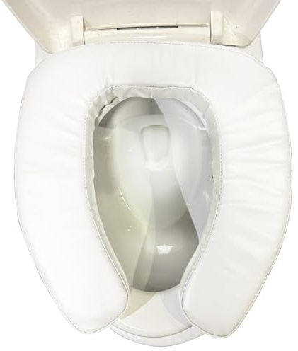 Uoqpty Erhöhter Toilettensitz,Ergonomisch Wasserdicht Tragbar,Gepolsterter Toilettensitz Mit Hebehilfe - Für Behinderte Schwangere Ältere Badezimmer Zuhause Reisen Krankenhaus Restaurant