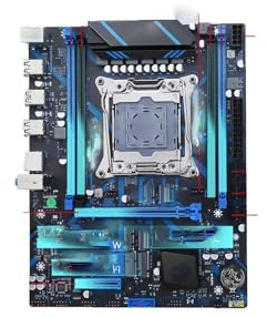 Carte Mere pc Carte mère Fit for HUANANZHI X99 QD4 LGA 2011-3 avec processeur Intel E5 2680 v4 et kit de mémoire DDR4 RECC 1 * 16G