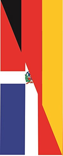 U24 Fahne Flagge Dominikanische Republik-Deutschland im Hochformat Premiumqualität 120 x 300 cm