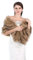 Handcess Frauen 1920 Braut Hochzeit Kunstpelz Schal Wrap Schwarz Braut Pelz Schal Stola Fur Wraps und Tücher für Frauen (Braun)