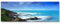 Eau Zone Wandbild auf Leinwand 120x40cm Steinküste Neuseelands