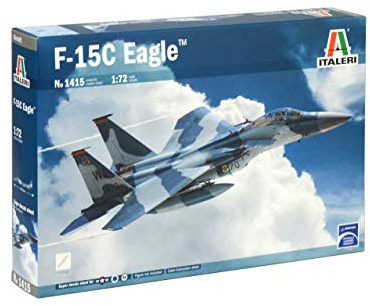 ITALERI 1415S - 1:72 F-15C Eagle, Model Building, Kit, Standing Model Building, Crafts, Hobby, Gluing, Plastic Kit, Detailed