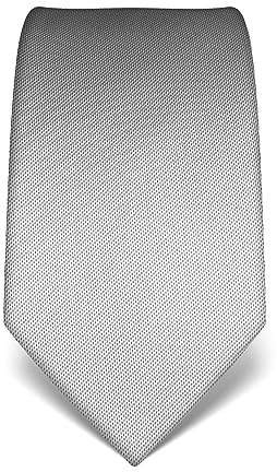 Vincenzo Boretti Herren Krawatte reine Seide strukturiert edel Männer-Design zum Hemd mit Anzug für Business Hochzeit 8 cm schmal/breit silber