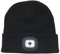 Adults LED Head Torch Beanie Hat (Black)