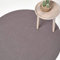 Homescapes runder Teppich 150 cm, dunkelgrau, geflochtener Bettvorleger aus Baumwolle, Wendeteppich, handgewebter Retro-Teppich, anthrazit