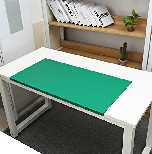 SK Studio Schreibtischunterlage mit Kantenschutz Wasserdichte PU Leder, Rutschfeste mit Kantenverriegelung Mausunterlage für Computertastatur, PC und Laptop Grün 70x40cm