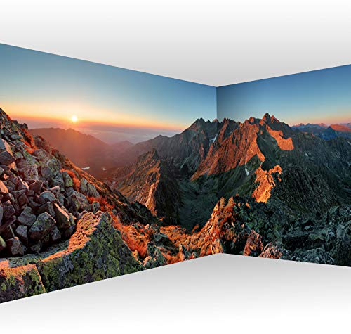 murando Eckfototapete Landschaft 550x250 cm Vlies Tapeten Wandtapete XXL Moderne Fototapete Wanddeko Design Wand Dekoration Wohnzimmer Schlafzimmer Büro Flur Berge Natur Gebirge c-B-0471-a-a