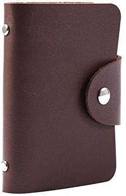 Fdit 1 Pieza de Cuero PU ID Tarjeta de crédito Titular de la Tarjeta de la Tarjeta de crédito Titular de la Tarjeta de crédito Estuche de Bolsillo Monedero Cartera para 24 Tarjetas(5#)