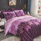 Dencalleus Bettwäsche-Set Geometrisch, 1 x Bettbezug 220x240 cm mit 2 x Kissenbezügen 50x70 cm, Weiche Bedding Set 3teilig Kuschelige Bettwäsche Set mit Reißverschluss, Lila