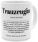 Tasse mit Definition Trauzeugin - Tasse mit Spruch, Wörterbuchtasse, Geschenktasse, witzig, Kaffeebecher, Becher, Kaffeetasse - Farbe Weiß