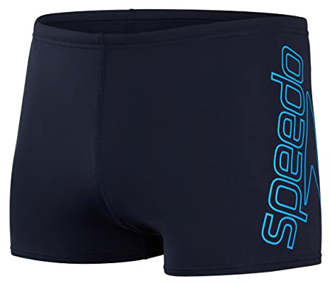 Speedo Herren Boom Logo Placement Aquashort, Marineblau/Blau, 3
